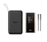 Typhur Sync Gold Dual Wireless WiFi Meat Thermometer with Carrying Case, 2 Slim Probes, 6 Sensors, 10x Stronger Signal, ±0.5℉ Accuracy, Smart Base, Reliable Reading for Grill BBQ Oven Smoker Air Fryer
