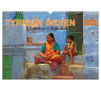 Typical India - On the road in Rajasthan UK-Version (Wall Calendar 2026 DIN A3 Landscape), CALVENDO 12 Month Wall Calendar