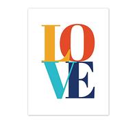 Typography Love Letters Stylish Canvas Wall Art Print