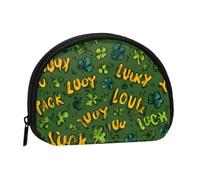 Typography Quote Vecto Printed Seashell Portable Mini Change Storage Bag, Durable and Portable