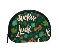 Typography Quote Vecto Printed Seashell Portable Mini Change Storage Bag, Durable and Portable