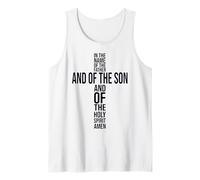 Typography Sign Cross Christian Tank Top