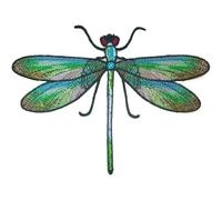 TypoGrove Cute Dragonfly Delicate Embroidered Patches, Embroidery Patches, Iron On Patches, Sew On Applique Patch, Iron On Patches, Appliques,Embroidered Applique,Dragonfly Embroidered, Green