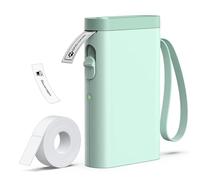 TYPONOS P21 Label Maker Machine with Tape, Bluetooth Label Printer Portable Mini Label Makers Built-in Cutter Sticker Maker with Multiple Templates Use for School Office Home, Green
