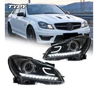 TYPY Car Headlights For Benz C-Class W204 Halogen Headlights 2011-2013, LED Car Lamps Daytime Running Lights Dynamic Turn Signals Car Accessories