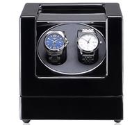 TYQMYSM 2+0 Position Dual Battery Piano Black Shaking Watch, Fully Automatic Mechanical Watch Winding Box, Automatic Stop When The Cover is Opened, Five-Speed Anti-Magnetic Silent System