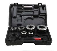 TYQMYSM Manual Pipe Threader Kit, 6 Die Heads (1/2" to 2" NPT), Ratcheting Handle & Wrench Set for Steel/Copper/PVC Pipes, Compact Carrying Case Included