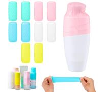 Tyqour 10 Pack Elastic Sleeves for Leak Proofing Silicone Bottle Covers, Travel Essentials, Fits Various Travel Size Bottles