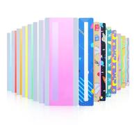 Tyqour 16PCS Guided Reading Strips Trackers for Kids Dyslexia Reading Tools for Kids Dyslexic Students Colorful Overlays Teacher Education Classroom Supplies