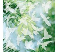Tyqour 16pcs Window Decals for Glass Windows, Removable Bird Window Strike Prevention Stickers, White Hummingbird Bird Stickers