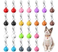 Tyqour 24pcs Cat Bell for Cat Collar, Small Dog Collar Bells, Metal Small Pet Puppy Bell for Pet Cats Dog Collars Charms Accessories
