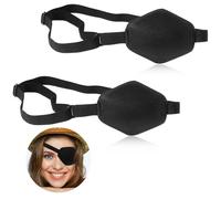Tyqour 2pcs 3D Medical Eye Patch, Adjustable Eyepatch for Adults, Pirate Medical Eye Patches for Adults Kids Left or Right Eyes, Eye Patch for Lazy Eye