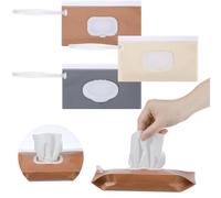 Tyqour 3 Pack Baby Wipe Holder Reusable Wipes Pouch Portable Wet Wipes Dispenser Refillable Travel Baby Wipes Case Waterproof and Dustproof, Baby Wipes Holder Keeps Wipes Fresh