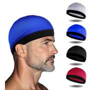 Tyqour 4pcs Silk Wave Cap Set for Men - Satin Durag, Soft Breathable Stain Caps for Sleeping and Everyday Use