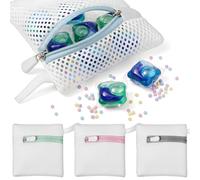 Tyqour 4pcs Small Mesh Laundry Bags, Anti-Sticking Laundry Pod Bags, Durable Polyester Storage Bags for Scented Beads, Travel Laundry Organizer, Protect Delicate Garments