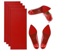 Tyqour 4pcs Sole Protector for Heels, Self Adhesive Shoe Bottom Protector, Non Slip Pads for Shoes for High-Heels Leather Shoes On-Slip Shoes Cover Bottoms for Women(Red)