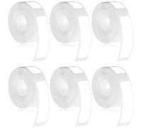 Tyqour 6 Rolls D30 Label Tape, 960 PCS 12x40mm White Thermal Printer Labels Paper for Phomemo D30 Labels Waterproof Adhesive Print Master Label Maker Tape Refill, Thermal Sticker Paper