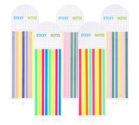 Tyqour 800 Pcs 6 Sheet Sticky Long Highlighter Tape, Translucent Sticky Notes, Book Tabs for Annotating Books, Colorful Page Markers Strips, Index Tabs for Aesthetic Office School Study Supplies