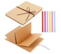 Tyqour Accordion Scrapbook Album with DIY Accessories, 6 X 8 Inch Small Photo Accordion Sketchbook for DIY Scrapbooking Anniversary Sketchbook Wedding Valentines Day Gifts Brown