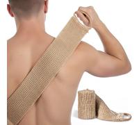 Tyqour Back Scrubber Natural Shower Loofah Back Scrubber 25.98 Inch Jute Body Scrubber for Deep Cleansing, Durable Spa-Level Exfoliator for Men & Women