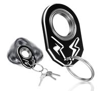 Tyqour Fidget Keychain, Metal Key Chain Hooks Portable Keyring Spinner Toy Cool Keychains for Teens Adults (Black)