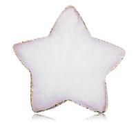 Tyqour Resin Nail Art Palette Gold Nail Polish Tray Colour Mixing Palette Makeup Plate Gel Nail Colour Display for DIY Nail Tech Supplies (Star Shape, White)