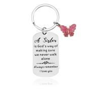 Tyqour Sister Birthday Gifts, Sisters Gift from Sisters, Big Sister Gifts Keyring for Women, Best Friend Birthday Graduation Gift for Women Bestie Friend Christmas