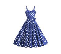 TYQQU Women Sleeveless Fit Thin Trendy Solid Color Dress Print Pattern Simple Style Wedding Party Short Dress Blue XXS