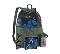 TYR Big Mesh Mummy Backpack for Swim, Gym and Workout Gear, 40-Liter Capacity