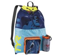 TYR Big Mesh Mummy Backpack Mesh Bag - Blue/Yellow, No Size