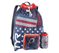 Tyr Backpack Big Mesh Mummy Backpack – Unisex, USA Print, Blue – One Size