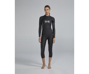 TYR Hurricane Category 1 long sleeve wetsuit intense black women - S