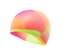 TYR Junior Tie Dye Swim Cap Yellow/Pink/Orange