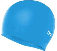 TYR Latest Designed Long Hair Silicone Swim Cap, Keeps Hair Clean with Ear Protector,Waterproof Silicone Swimming Cap for Adult, Woman and Men (Royal Blue),LCL-428