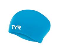Long Hair Wrinkle-Free Silicone Swim Cap Tyr Light Blue One Size
