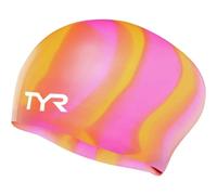 TYR Long Hair Silicone Cap Orange/Pink One Size