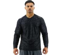 TYR Men's Athletic Performance Workout Airtec Long Sleeve Tee T-Shirt, Black Camo, XX-Large