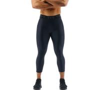 TYR Men's Athletic Performance Workout Compression Cropped Pants, Black, Large