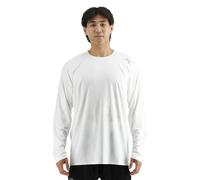 TYR Men's Athletic Performance Workout Raglan Long Sleeve Tech Tee White