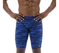 TYR Men's Durafast Elite Athletic Jammer Swimsuit Swim Trunks, Blue Fizzy, 38