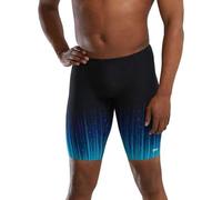 TYR Men's Durafast Elite Athletic Jammer Swimsuit Swim Trunks, Blue Speedwarp, 38