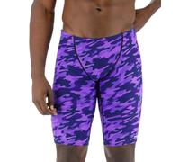TYR Men's Durafast Elite Athletic Jammer Swimsuit Swim Trunks, Purple Camo, 38