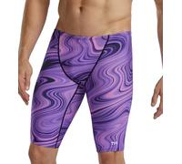 TYR Men's Durafast Elite Athletic Jammer Swimsuit Swim Trunks, Purple Vitality, 38