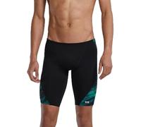TYR Men's Durafast Elite Blade Splice Jammer Swimsuit Swim Trunks, Green/Soren, 32