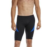 TYR Men's Durafast Elite Curve Splice Jammer Swimsuit Swim Trunks, Black/Blue, 34