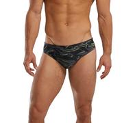 TYR Men's Durafast Elite Racer Brief Swimsuit Swim, Blue/Energia, 28
