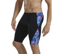 TYR Men's Durafast Elite Solid Jammer Swimsuit Swim Trunks, Navy/Pink Crystalized, 28