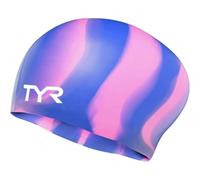 TYR Mens Long Hair Silicone Swim Cap Purple/Pink