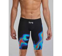 TYR Mens Venzo Infrared Low Waisted Racing Swimming Jammer - Red/Turq/Blue