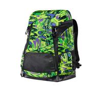 TYR Spirit Team Alliance Backpack - Swim Training Athletic Sport Bag, 45L, Lime/Multi